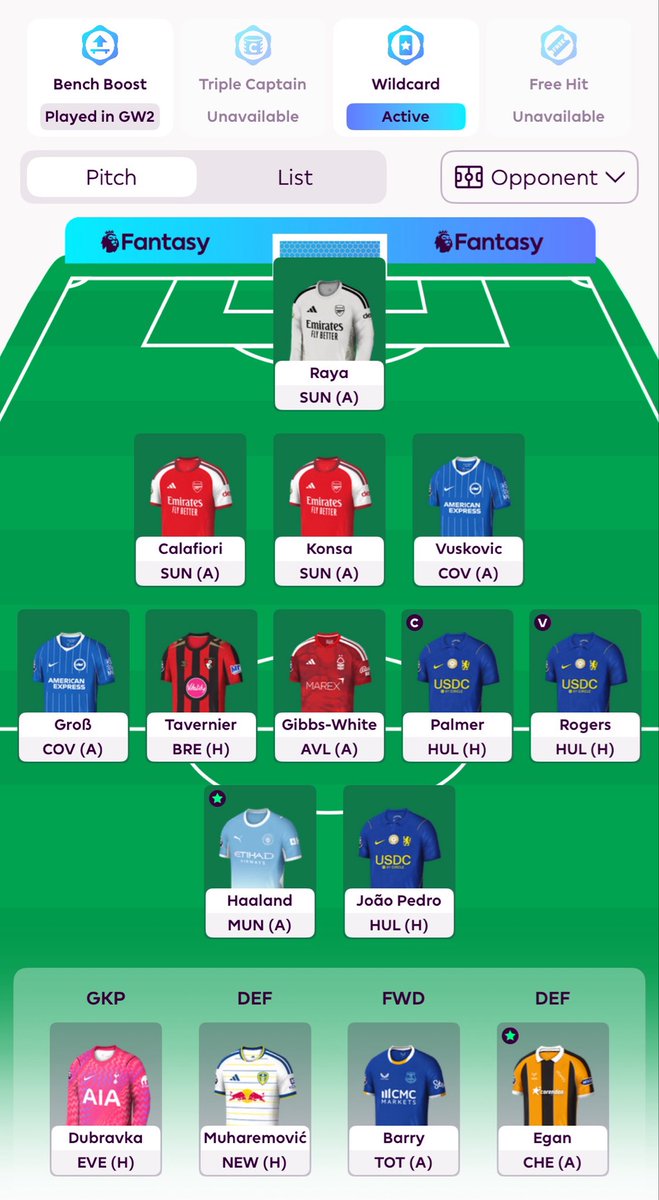 FPL_Dandruff's tweet photo. GW 4 

WC Active

🥶 captain 

I will see you all next week with my massive green arrow. 

Dandruff over and out. https://t.co/SrybBkCUd4