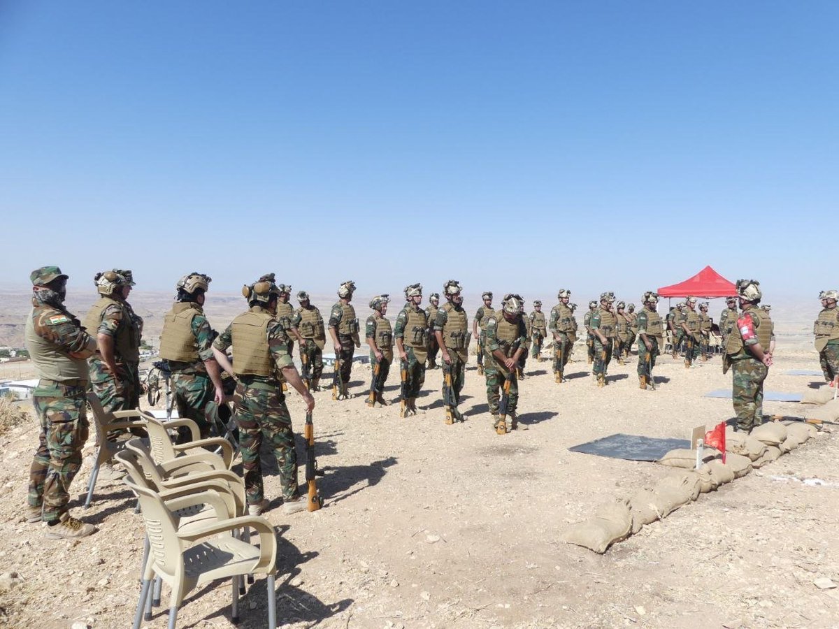 AreaCommad2's tweet photo. The Anti-Tank Battalion of the 2nd Infantry Division conducted an intensive practical military exercise at a firing range on Sept. 10, 2026, as part of ongoing efforts to enhance the combat readiness and capabilities of the Kurdistan Peshmerga forces.

The exercise focused on practical training with AK-47 rifles, PK machine guns and RPGs, aimed at improving weapons proficiency, marksmanship, speed in executing assigned tasks and combat readiness. Participants demonstrated a high level of military proficiency throughout the training.

The exercise was conducted in the presence of Staff Brig. Gen. Jamil Muhammad Rashid, Chief of Staff of the 2nd Division, along with department heads and officers. Such exercises contribute to developing the Peshmerga's capabilities and enhancing their operational effectiveness.
