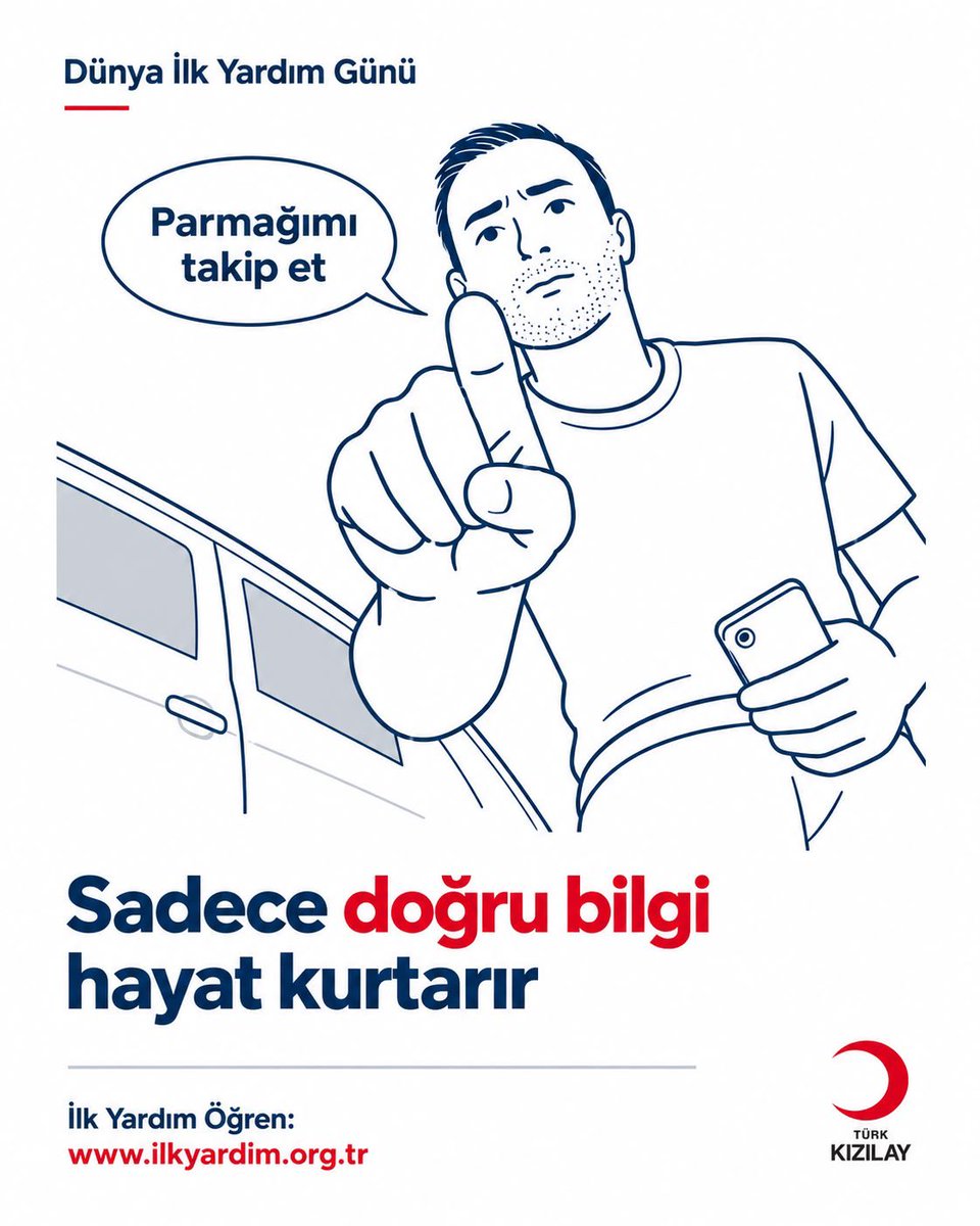 Kizilay's tweet photo. Yardım etme isteğini doğru bilgiyle buluşturalım. 🚨

İlk yardım eğitimi alarak sevdiklerimizin ve ihtiyaç duyan herkesin hayatına dokunabiliriz. 

Sadece doğru bilgi hayat kurtarır. ✅
#DünyaİlkYardımGünü kutlu olsun! 🩹
🔗 https://t.co/DiHyYjyyCU https://t.co/VQFGqDKwqs