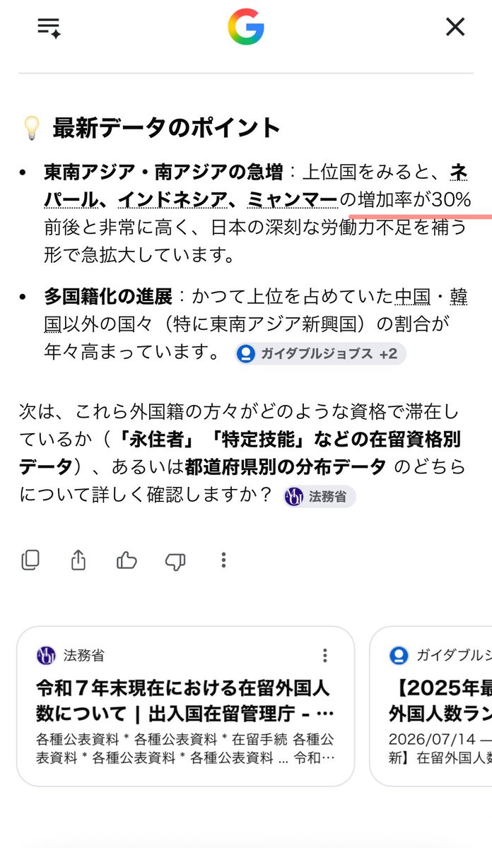 Jcoco_nippon's tweet photo. @SamuraiShibaJP 最新の統計、日本在住外国人数
1位は中国人で93万0,428人
(前年末からの増減　＋57,142人)。

2位はベトナム人68万1,100人
(前年末からの増減＋46,739人)。

5位と6位のネパール、インドネシア、ミャンマーも前年からの増え方エグい。 https://t.co/3LcGaPJzTD