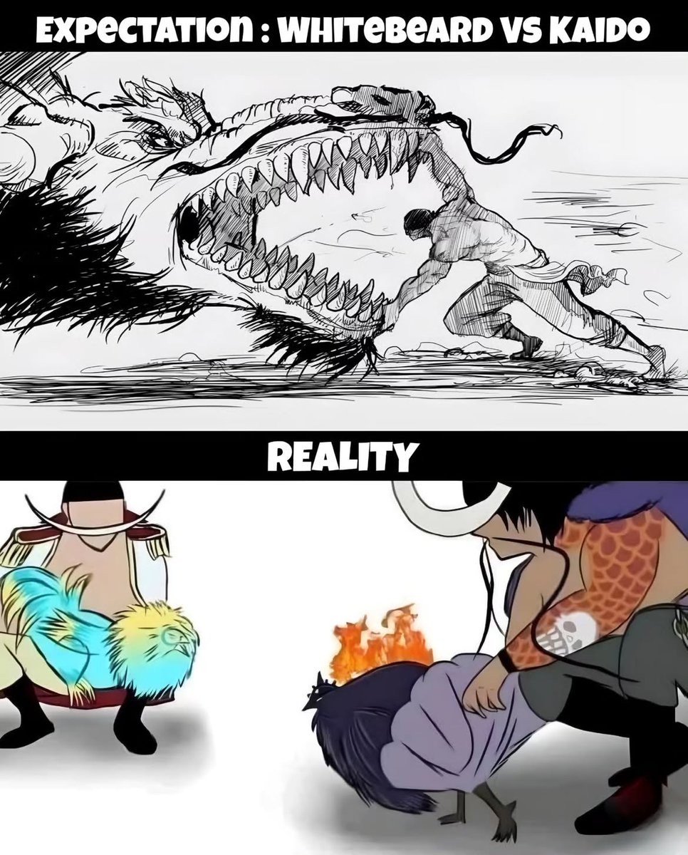 Anime_Huv's tweet photo. Whitebeard vs Kaido was not what y'all thought 😭 https://t.co/BifXTl6aKi
