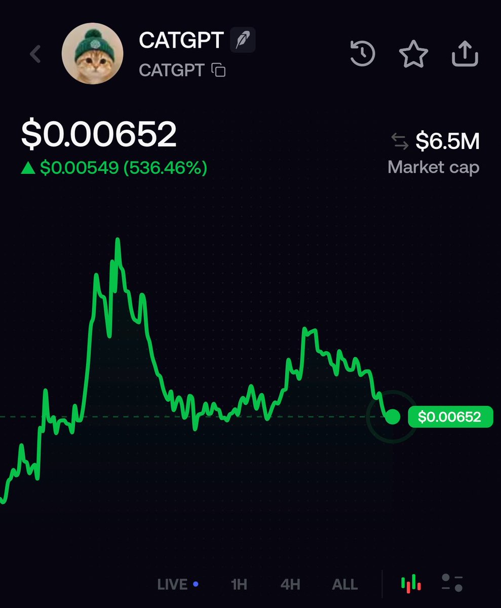 lyemcfly's tweet photo. So they ran this new catgpt up to 17M but they killed the one I bought 5 days ago at 1M? Come on man lol https://t.co/dPYmmFIGaU