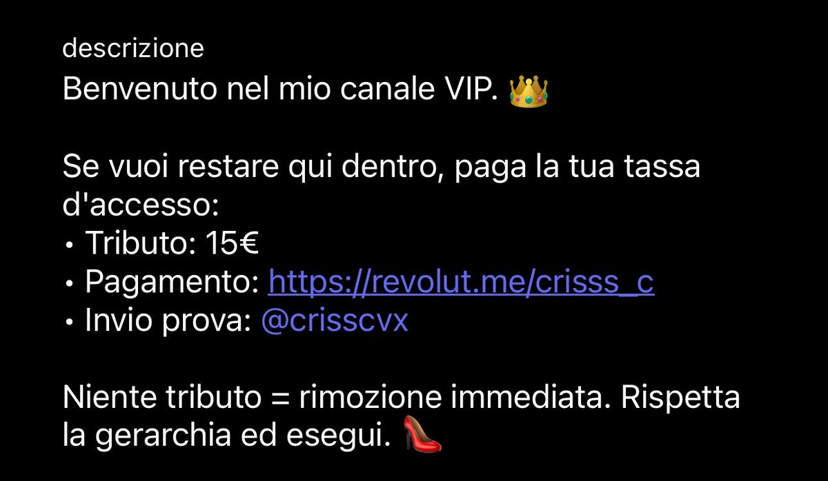 crisscvx's tweet photo. Davvero credete di voler mandare la richiesta senza prima aver pagato il tributo di ingresso? Patetici, imparate a leggere. 🦶🏼👠

#dominazione #PayPig #findom #schiavo #slave #moneyslave #piedi #mistress #feet 
@rt_feet @Guglielmo_rt @rt_domm @findomitalia @italianclubita2 @_pornopizza @ILCLUBDELLECURV
@Femdom_italia