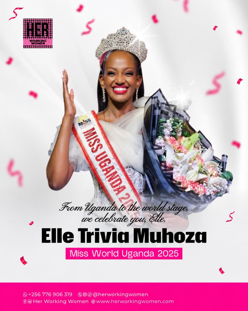 herworkingwomen's tweet photo. Thank you for proudly representing Uganda at the Miss World stage and for carrying our flag with grace and pride.
Welcome back home, @MuhozaElle . We are incredibly proud of you and all that you have accomplished. πΊπ¬π
#MissUganda #MissWorldUganda https://t.co/SEnkcSDn4Z