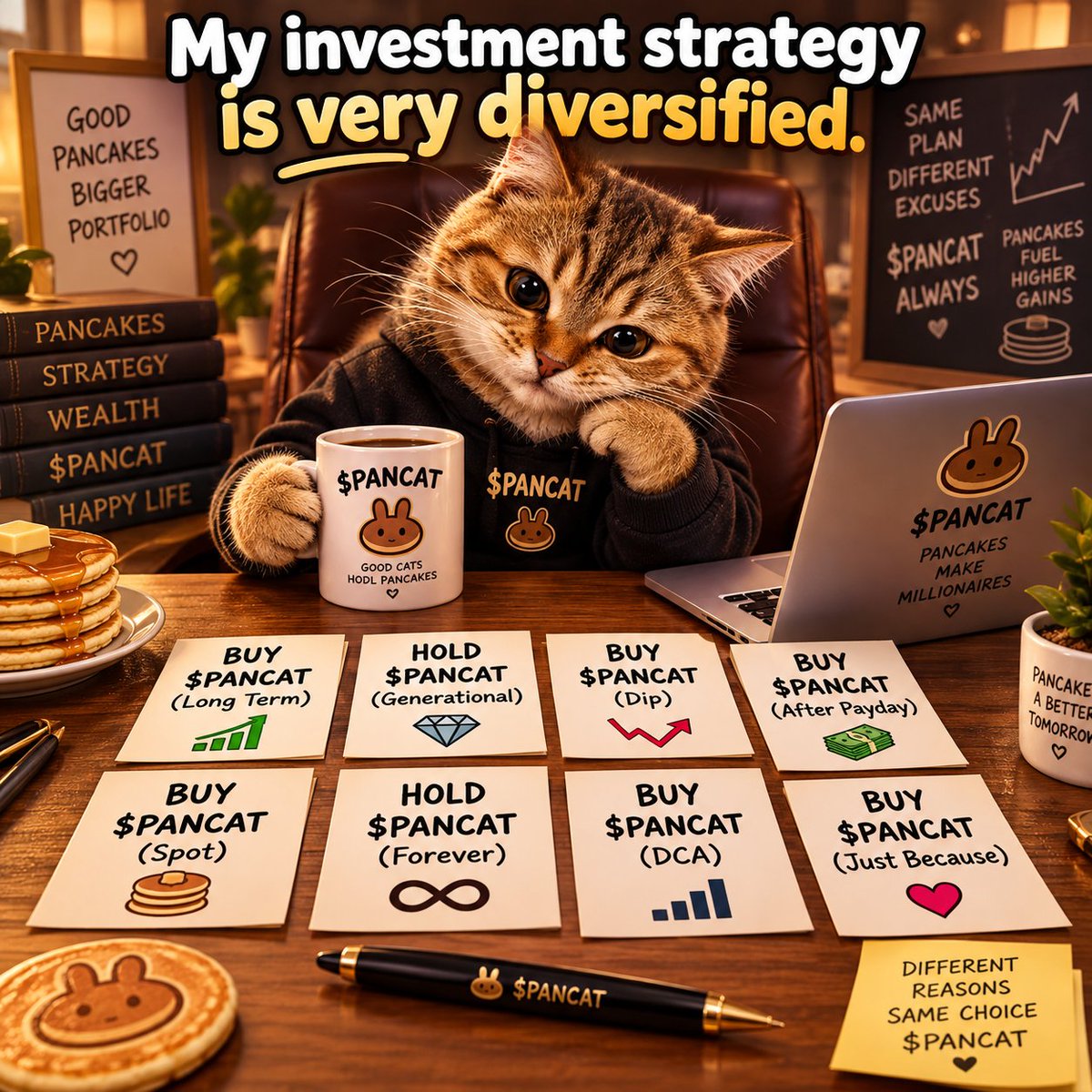 PanCat_Bsc's tweet photo. My financial advisor said “diversify.”
I understood the assignment. 😹

$PANCAT in every direction. 🥞🐱 https://t.co/hXv9gxGxjM