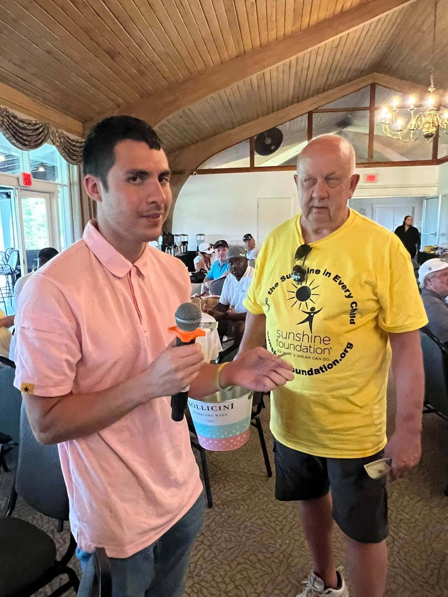 SunFound's tweet photo. ⛳️💛 Supporters, sponsors, and golfers joined the ALL-VOLUNTEER New Castle De Chapter to help make Holden's dream come true!

Holden and his family are excited to visit @UniversalORL's Super Nintendo World while staying at Sunshine Foundation's Dream Village. https://t.co/OYpn4lL4ed