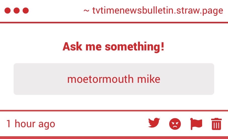 TVTimeNewsRoom's tweet photo. It’s MOTORMOUTH! MOTORMOUTH!!! Real good thing none of ya are in the screenwriting department, or this studio would have sunk years ago!

Save the MOEs for the studio stooges, ‘kay?! Motormouth’s the fast-talking finesser around here! He claps his trap to make you clap! https://t.co/AD3KdIfOkc