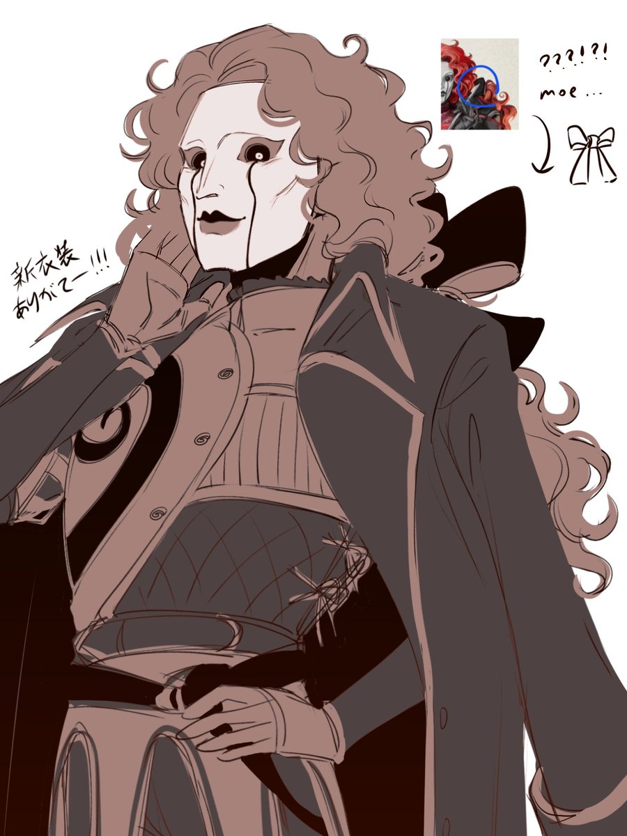 MaskOfFatalPlay's tweet photo. icant draw properly but the ribbon (im choosing to believe thats a ribbon) is so fucking cute its like the moe devil himself came to end my life wtf https://t.co/PEnAkMPNx7