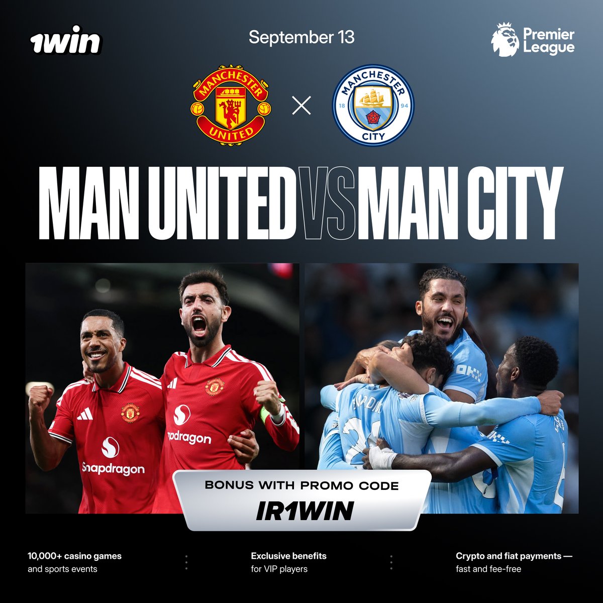 amirrezaio's tweet photo. فردا منچستر چه رنگیه؟ 💙vs❤️

نتیجه بازی رو کامنت کنین ، حدس های درست 5$ توی @1win  برنده میشن!

روز 7# تا گرفتن آفر از @BijanTehrani 🫂 https://t.co/bBGzMlxuFQ