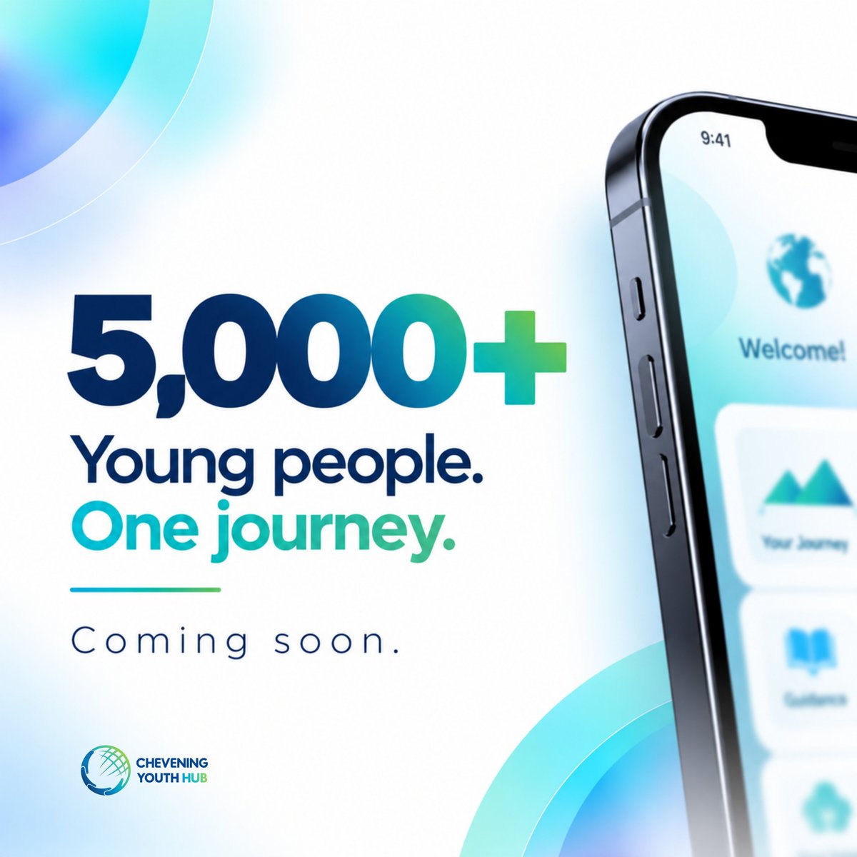 CheveningYouth's tweet photo. 5,000+ young people. One journey. 💙🌍

Something new is coming to make the Chevening journey simpler, clearer, and easier to navigate from your phone.

Curious? Stay close.

Coming soon.

#Chevening #CheveningYouthHub #Youth #Scholarships #Education https://t.co/kdIpxU0Ui4