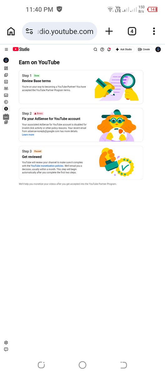 ShootingGamesab's tweet photo. @TeamYouTube Thanks, but I never had a prior AdSense account. It’s a false duplicate error. My appeal was rejected, and Step 2 is completely locked/greyed out in Studio with no option to change it myself. Please escalate to the internal team to reset Step 2 so I can link a new account. https://t.co/HAr2WzBxFn
