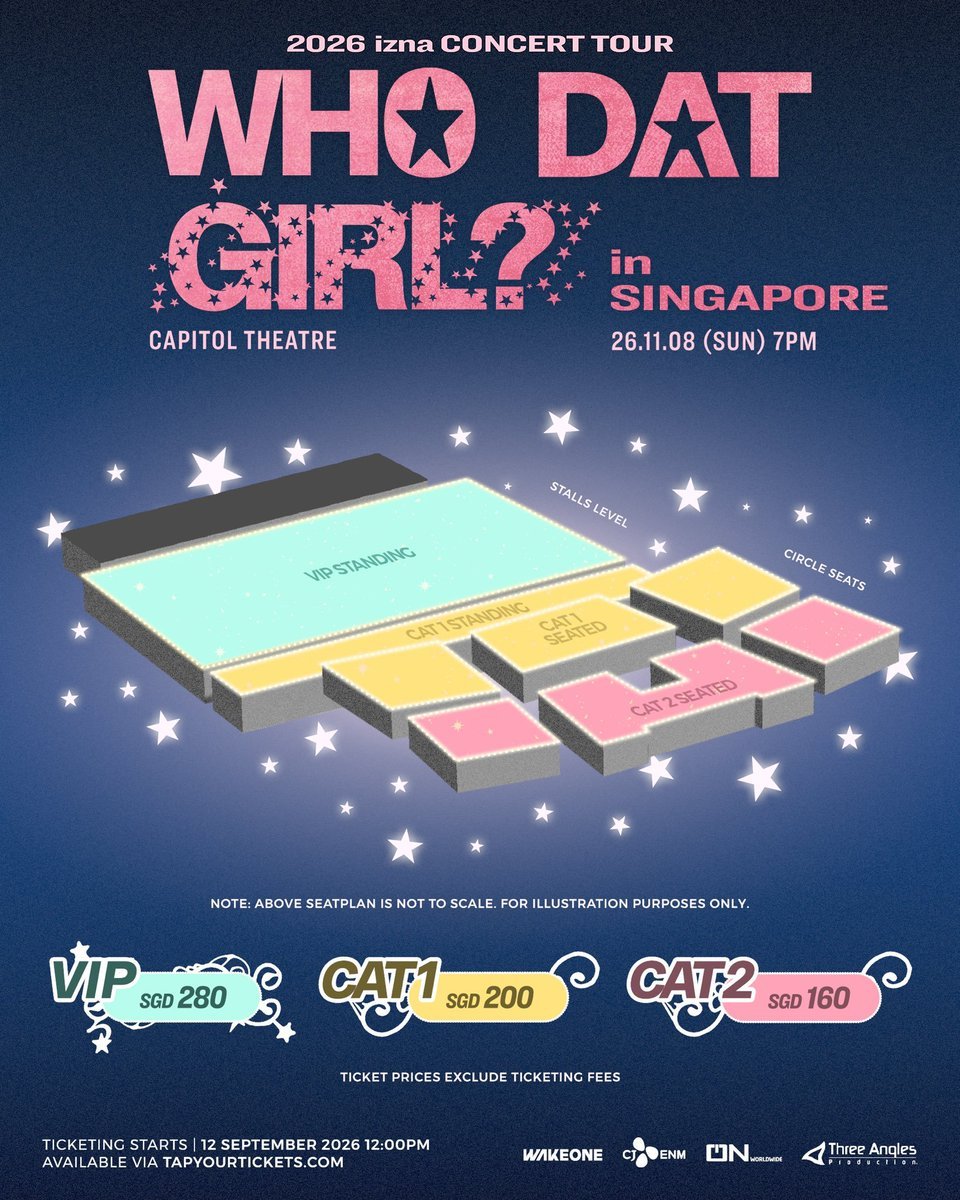 LetishaKaren's tweet photo. #WTS lfb 
2026 izna CONCERT TOUR: WHO DAT GIRL? in SINGAPORE 💖
📅 2026.11.08 (SUN)

For Sale🎟
2× VIP QN <30
4× Cat 1 Standing &amp; Seated
3× Cat 2

Transfer to own account 
Seated together 

Dm for details! 
#izna #이즈나
#WHODATGIRL_TOUR
#iznainSG
#izna_CONCERT_TOUR_in_SINGAPORE https://t.co/P6e6cA3cO5