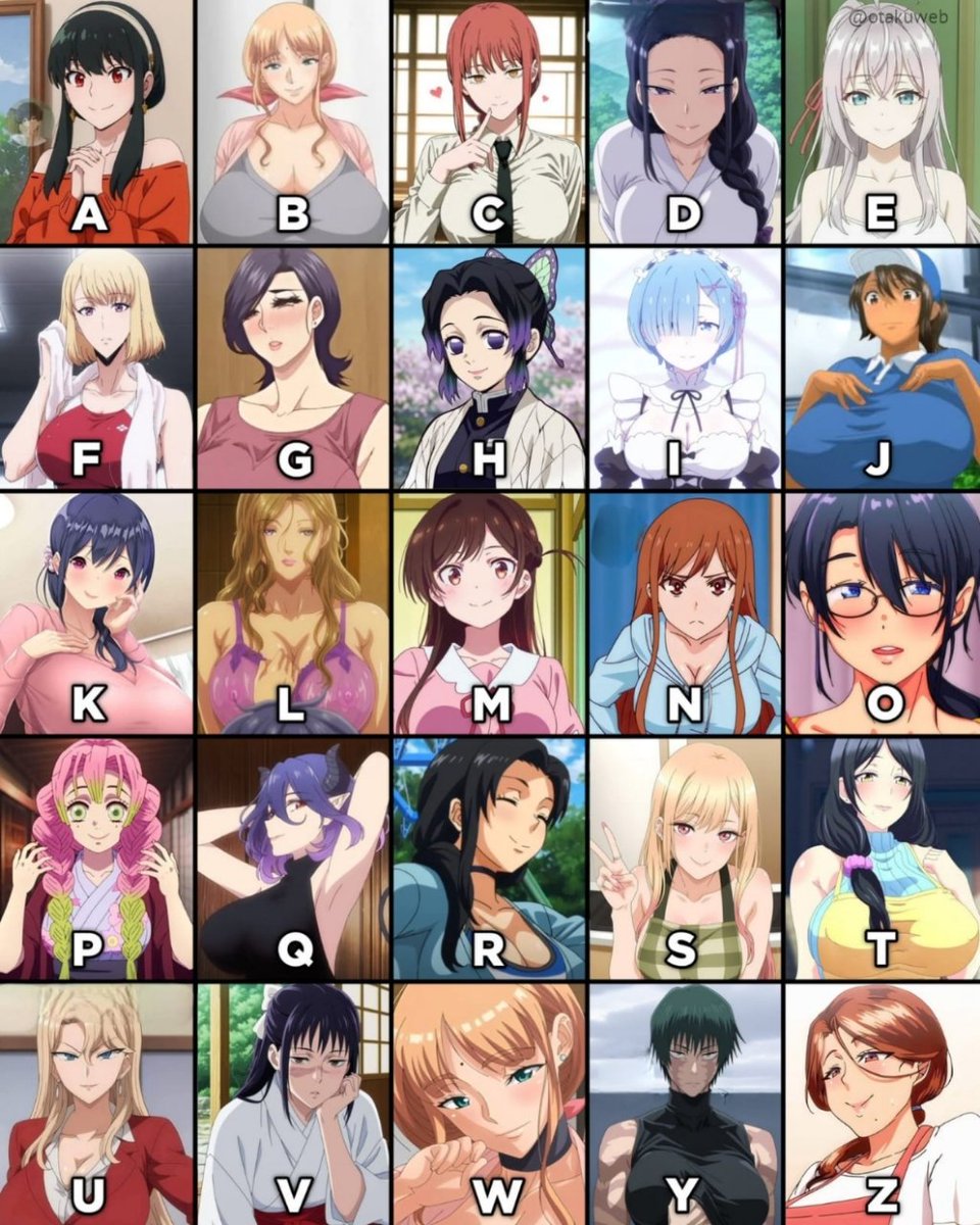 otakuweb136158's tweet photo. Your name first letter =to your waifu https://t.co/9zrovWaMRR