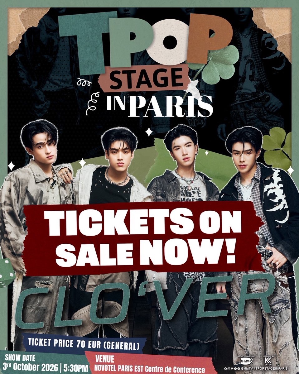 GMMTV's tweet photo. #GMMTV
#RISERMUSIC 
#TPOPSTAGEINPARIS 
@clo_ver_riser @BarcodeTin @keenkeno_sp @aliazhl @20aungpao https://t.co/UKbh5OUtG4