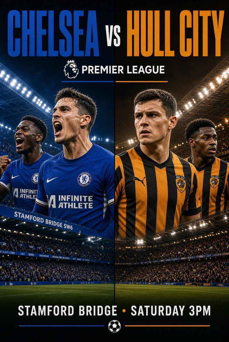 Leomsi7's tweet photo. CHELSEA vs HULL CITY
Stamford Bridge | 3pm
Chelsea just scored 6 against Leeds… in the cup.
Today is the Premier League. Different test.
Hull are unbeaten (2 wins, 1 draw) and sitting pretty for a promoted side. They came to play, not to collect photos.
The clash
Chelsea: Palmer, João Pedro, Rogers. Goals in them. Defence still leaking.
Hull: sit in, kick it long, waste time, pray for one counter.
Missing
No Caicedo for Chelsea. That’s the midfield hole.
Hull have a long injury list too, so they won’t go toe to toe for 90 minutes.
Prediction
Chelsea 2-0 Hull
If it’s 0-0 at 60 minutes, Stamford Bridge gets noisy for the wrong reasons.
Don’t laugh at Hull early. Laugh at 90.