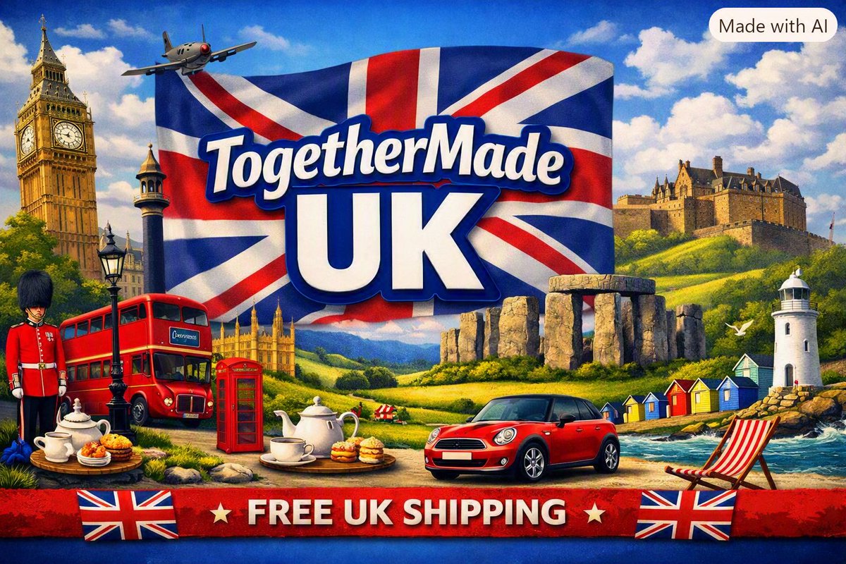 ChrisUnitedK's tweet photo. Our New Name TOGETHER MADE UK same UKBASED POD but due to etsy playing "GOD!" we moved to BIG CARTEL where we were Welcomed https://t.co/ItSrwt0uo9 https://t.co/h3j0npW96A