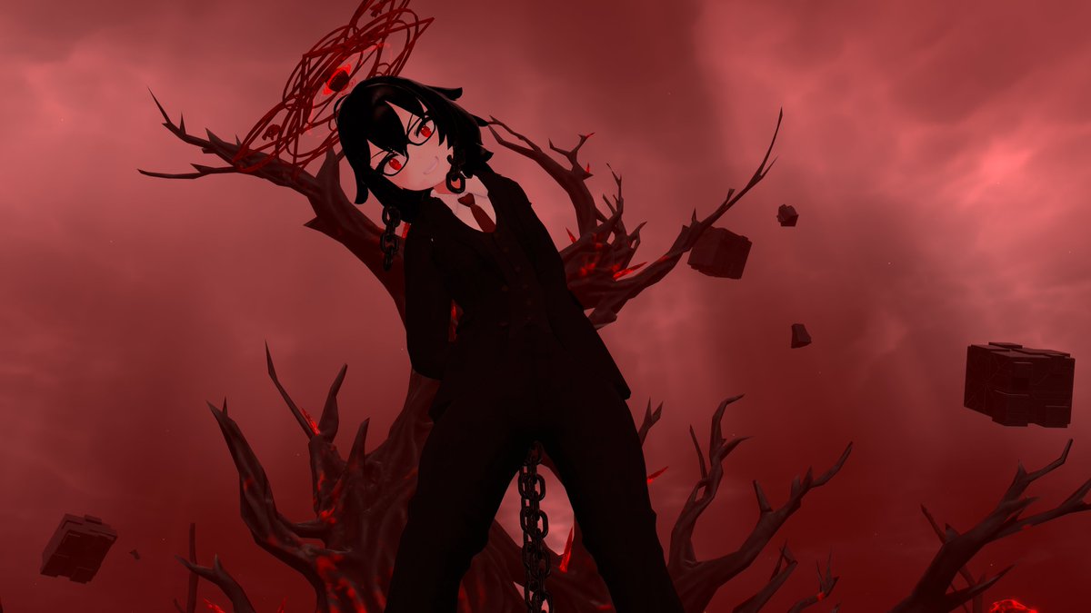 PandoraZBox19's tweet photo. Recluse, a demon gal I made a while back. Never posted her, whoops. Hopefully I'll be posting more in the future. Just trying to find motivation to do model work again. #VRChatPhotos https://t.co/96erMlTnFW