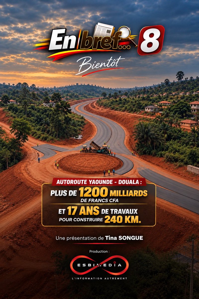 tinasongu3's tweet photo. #EnBref_8
Avec plus de 1200 milliards de francs CFA dépensés, la mendicité de notre État auprès de banques UK et Chinoise, un travail approximatif et 17 ans de chantier…
Nous parlerons du kilomètre le plus cher de tout le continent..!
Bientôt ! https://t.co/LvVhWRDlfU