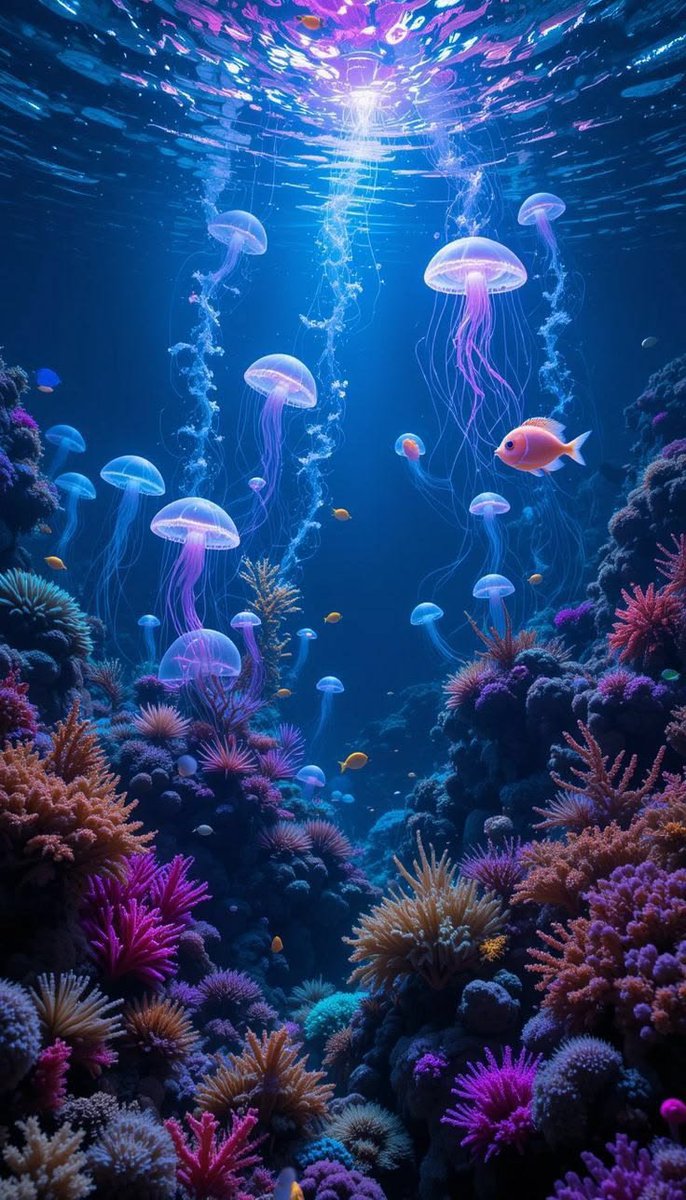 Earth_Whispers_'s tweet photo. Jellyfish 🪼 in the deep sea 🌊 🌊..

        Looking 👀 so beautiful 😍..

Amazing!!!!!

              Have another level......

#beautifuldestinations
#momsson 
#beauty https://t.co/MsckpHLIMW