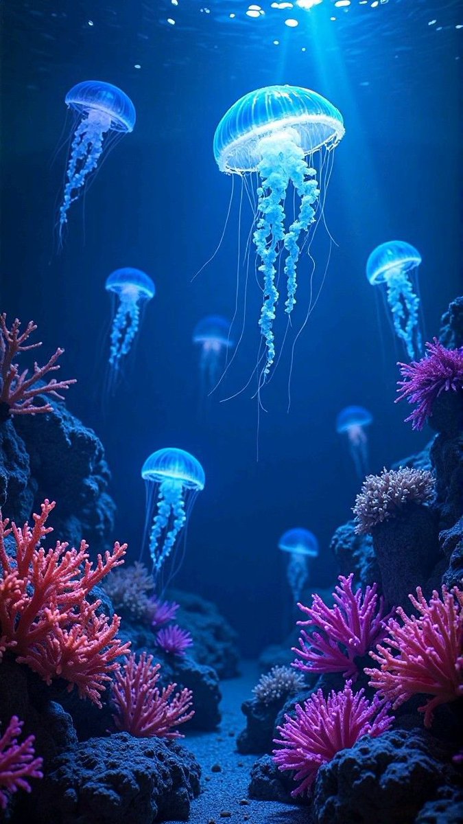 Earth_Whispers_'s tweet photo. Jellyfish 🪼 in the deep sea 🌊 🌊..

        Looking 👀 so beautiful 😍..

Amazing!!!!!

              Have another level......

#beautifuldestinations
#momsson 
#beauty https://t.co/MsckpHLIMW