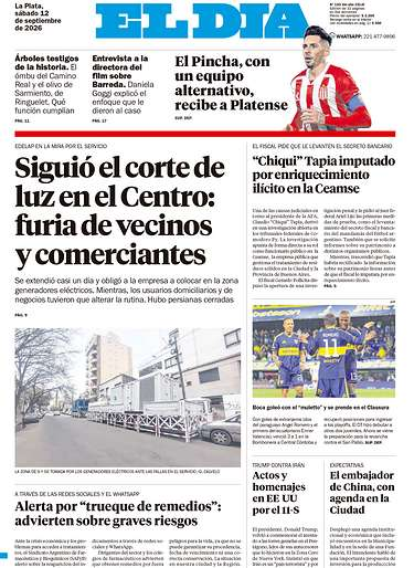DianaMontanari's tweet photo. 🇦🇷 #ARGENTINA | 🗞 Pcia. de Bs. As.
💠«El día» -La Plata- @eldialp
https://t.co/XrHnaPiGOB
💠«Hoy» -La Plata- @diariohoynet
https://t.co/eqTn6j1JRX
💠«El Atlántico» -Mar del Plata- @elatlanticomdp
https://t.co/P0frMcH3td
💠«El Eco» -Tandil- @elecotandil
https://t.co/yJi3zQApFe https://t.co/4VgcdpW4vK