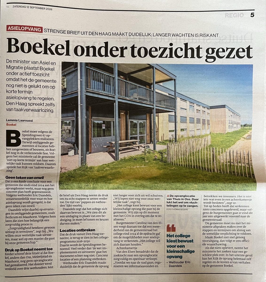 akkermans_amigo's tweet photo. Politie Maas en Leijgraaf

Politie Boekel 
Politie Maashorst 
Politie Land van Cuijk 

Het politieteam Politie Land van Cuijk hoort bij basisteam Maas en Leijgraaf in de eenheid Oost-Brabant. Dit team werkt in de gemeenten Land van Cuijk, Maashorst en Boekel. 

Zwaar tekort aan Politiecapaciteit in onze regio werd ons verteld 2 september 2026. 

Maar wel AZC’s erbij bouwen. Onverantwoord beleid.