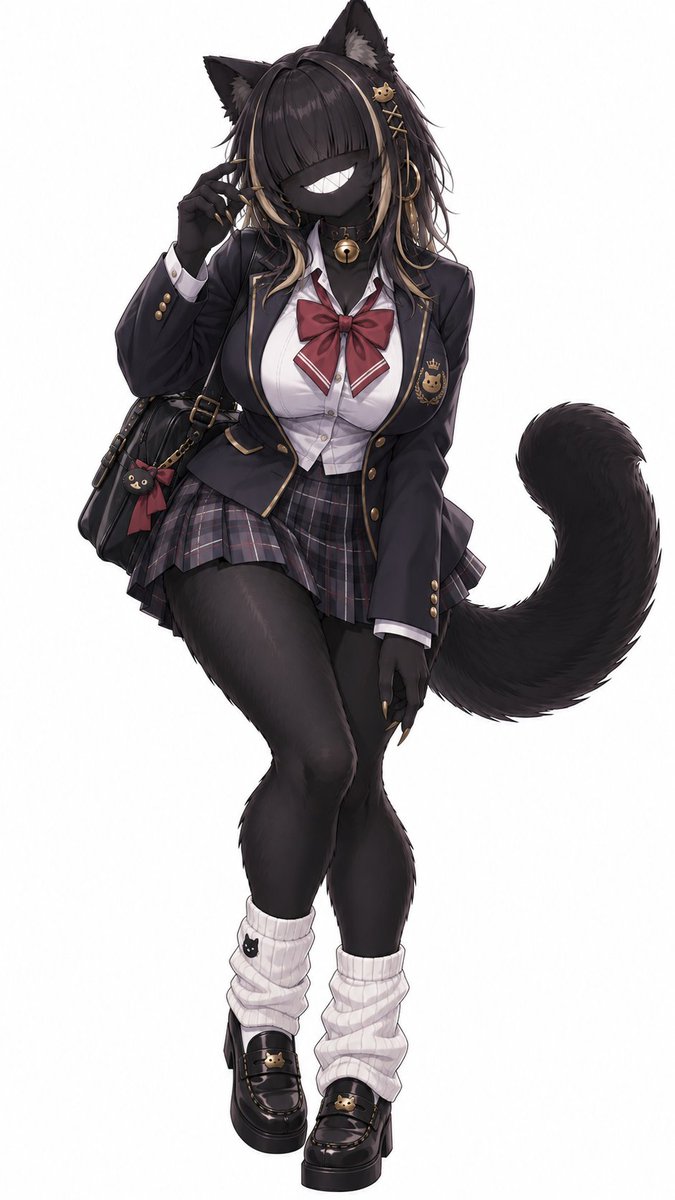 BushituAnkoku's tweet photo. 黒猫ギャル🐈‍⬛
黒ギャルとして企画参加しようと思ったけど、なんか違うなと考え直して普通に投稿。目隠し歯見せキャラの強者感が好き😁
#Furry #Kemono https://t.co/m5ACHLUOik
