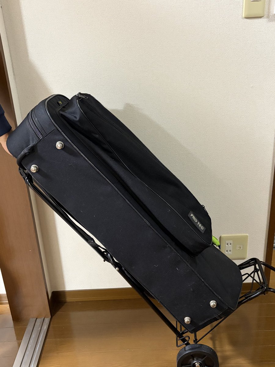 torotorobone316's tweet photo. 近々またトロンボーンやるつもりでいるんだけど、持ち運大変だからキャリーカート買ってきた
こうやって運ぶよ https://t.co/6eUXrtpXEK