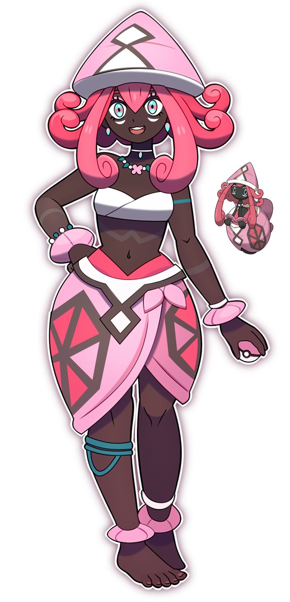 Glowing_Shark's tweet photo. Working on some gijinkas for Tapu Fini and Tapu Lele, although I still haven't come up with names for them 
🫠✨
#fakemon #Pokemonart https://t.co/JovKZRIoH8