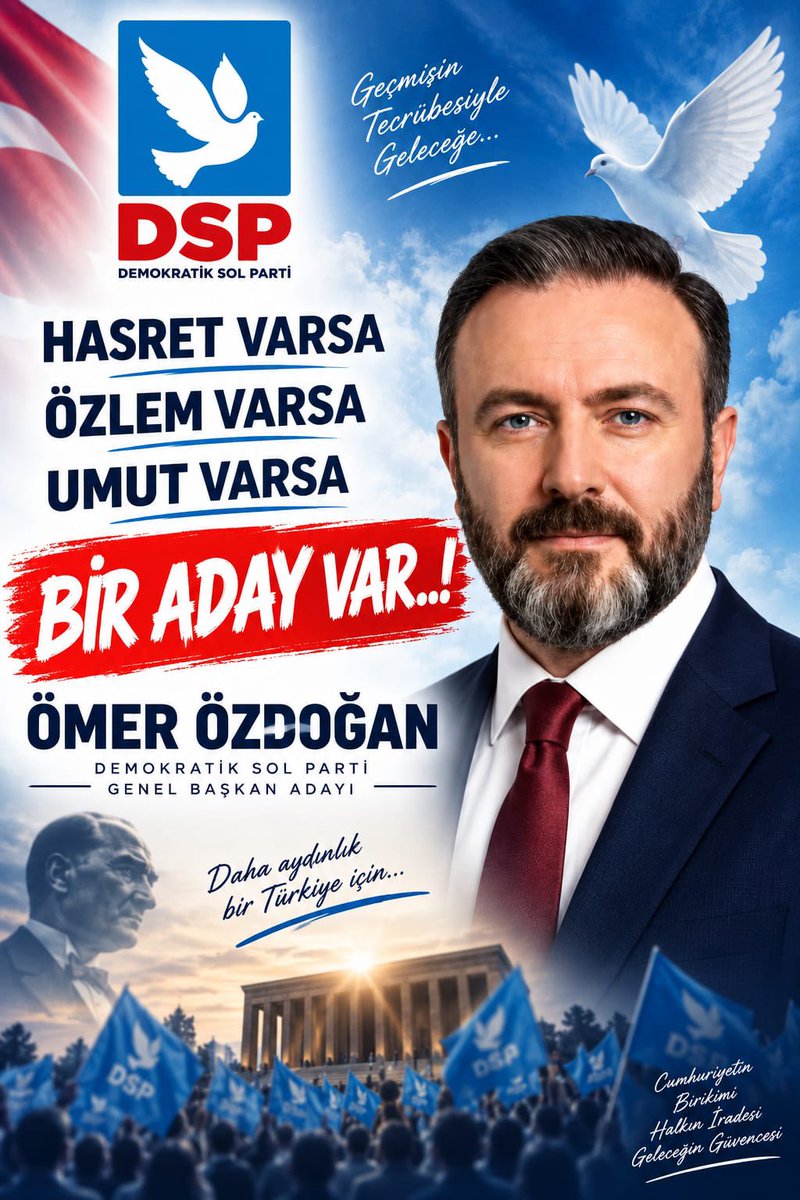 omerozdogan_06's tweet photo. ÖMER ÖZDOĞAN’A “SOSYAL MEDYA SİYASETÇİSİ” DEMEK, GERÇEĞİ ÇARPITMAKTIR.

Beni “sosyal medya siyasetçisi” olarak tanımlayanlara geçmişime bakmalarını öneriyorum.

Bir siyasi partinin kuruluşunda yer aldım, Genel Başkan Yardımcılığı yaptım. Türkiye’nin farklı illerinde kongrelerde Divan Başkanlığı yaptım. Örgütlenmeden seçim kampanyalarına, kongrelerden basın çalışmalarına kadar siyasetin pek çok alanında sorumluluk üstlendim.

Siyasetten önce de yıllarca sivil toplumda çalıştım; Türkiye’de ve yurtdışında binlerce faaliyetin içinde yer aldım, genel başkanlık ve çeşitli görevler üstlendim. Siyaset bilimi alanında akademik çalışmalar yaptım; resmî akademik unvanım Siyaset Bilimi Uzmanıdır.

2021’den sonra da Türkiye’yi karış karış gezdim. İl ve ilçelerde örgütlerle çalıştım, seçim kampanyaları yürüttüm, yüz binlerce yurttaşla temas ettim.

Facebook hesabım 2014’ten beri açık. Şüphe edenler oradaki yıllara yayılan binlerce saha çalışmasına bakabilir. Yetmezse benimle sahada çalışanlara sorabilir.

Eleştiri başkadır, gerçeği çarpıtmak başka.

“DSP’de yenisin” eleştirisi belli bir açıdan haklı olabilir. Ancak demokrasi, Cumhuriyet ve Atatürk merkezli yıllara yayılan siyasi ve sivil toplum mücadelemi yok sayarak beni DSP’ye yabancı göstermek vicdanla bağdaşmaz.

Ben siyaseti sosyal medyadan öğrenmedim.
Siyasetin içinde yaşayarak, çalışarak ve sorumluluk alarak bugünlere geldim.

DSP Genel Başkanı seçildiğimde de masa başında oturmayacağım.

İlleri, ilçeleri gezecek; örgütümüzü dinleyecek, halkımızla buluşacak, parti otobüsüne arkadaşlarımla birlikte binecek ve DSP’yi yeniden sahaya çıkaracağım.

Sadece konuşan değil, çalışan.
Bekleyen değil, mücadele eden.
Makamında oturan değil, sahaya çıkan bir genel başkan olacağım.

Benim için Genel Başkanlık makam değil, sorumluluktur.

Değişim başlıyor. DSP ayağa kalkıyor.