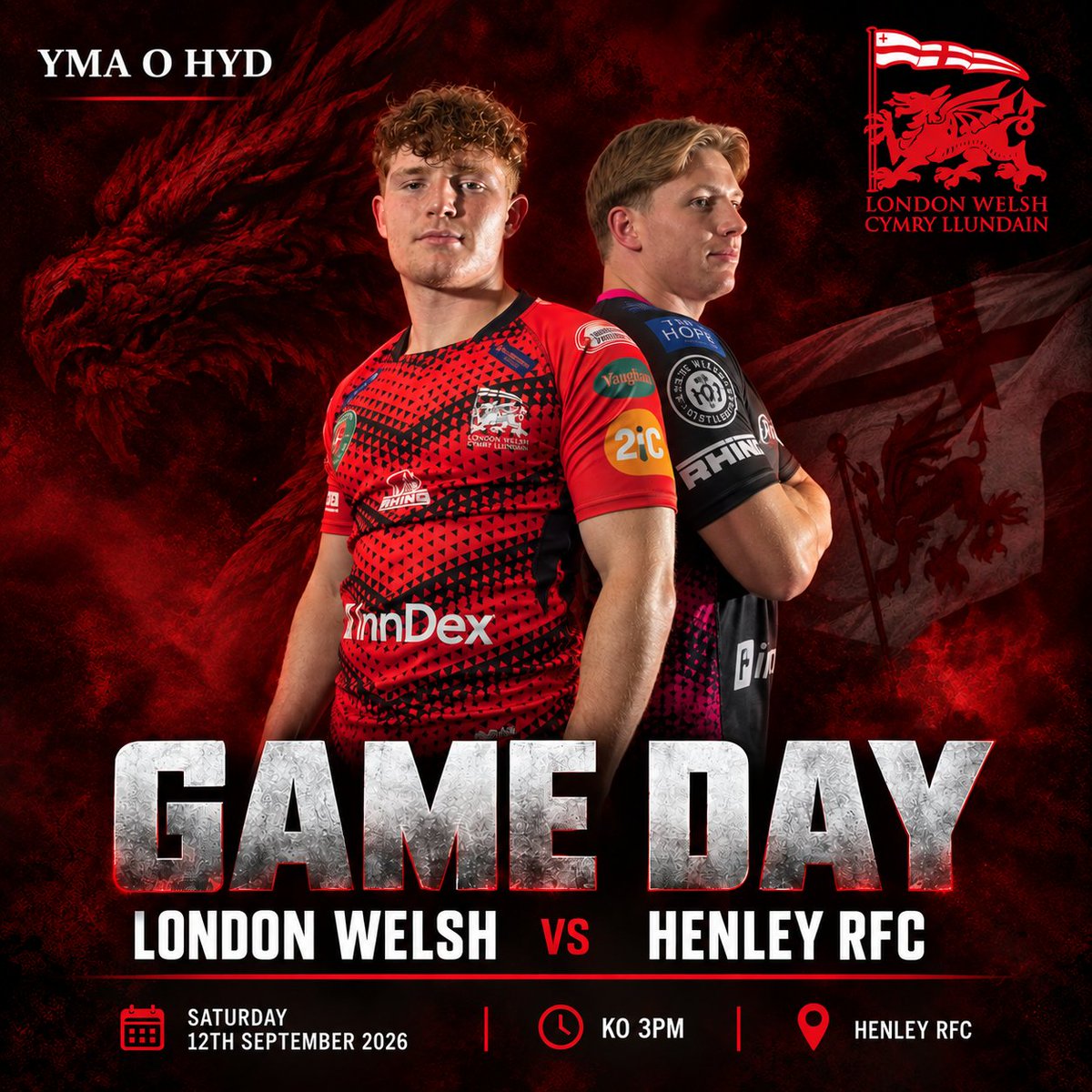 LondonWelshRFC's tweet photo. GAME DAY

➡️Round 2

@Natleague_rugby 

All roads lead to @HenleyHawks !

The 1st XV and Druids both in action in!

What a day for it!

#COYW https://t.co/utyDGCBxxt