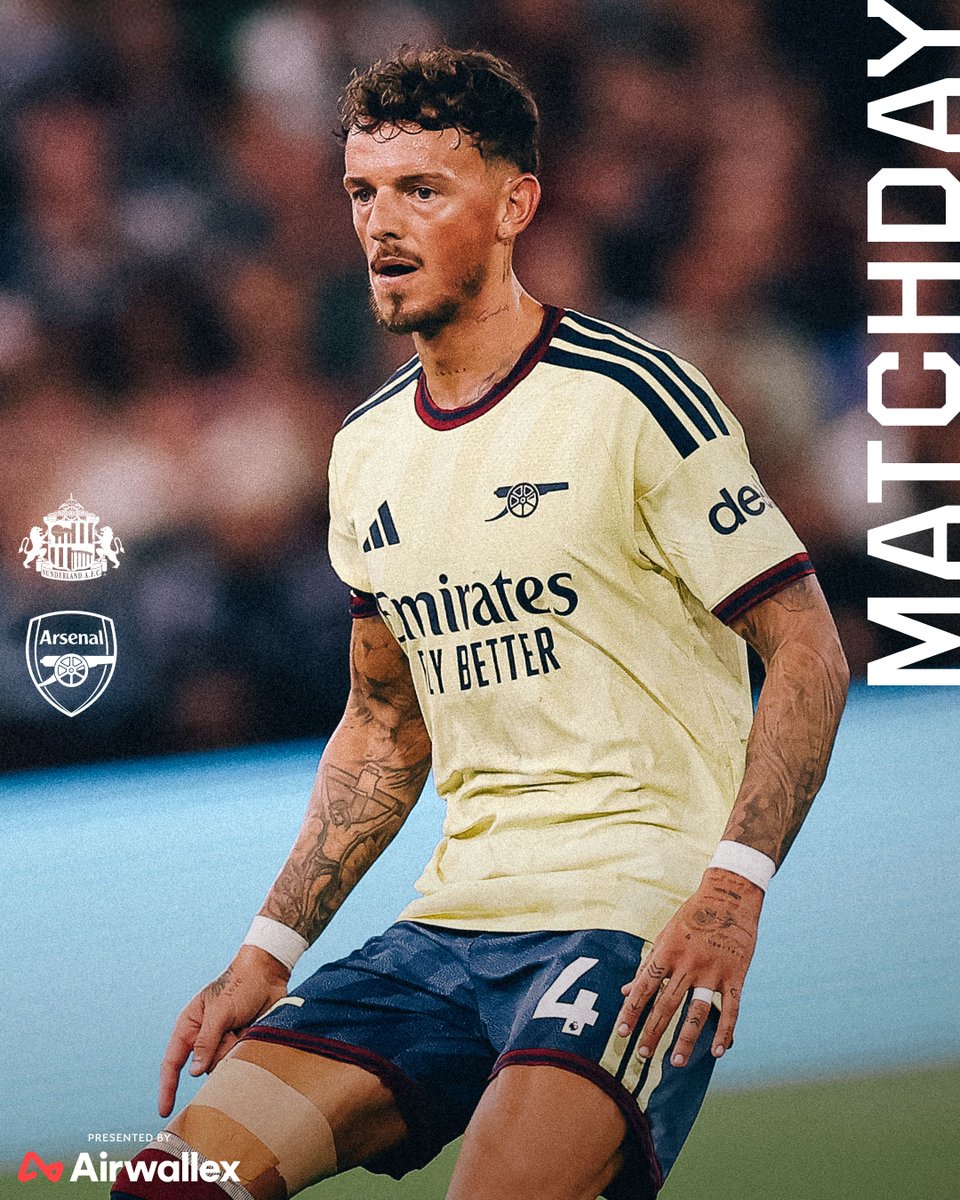 Arsenal's tweet photo. 🟡 𝗠𝗔𝗧𝗖𝗛𝘿𝘼𝙔 🔵
🆚 Sunderland
🕗 8pm (UK)⁣
🏆 Premier League
🏟️ Stadium of Light

🤝 @AirWallex https://t.co/AlYekG8msO