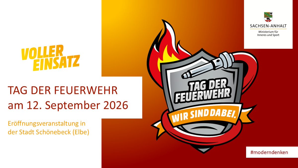 MISachsenAnhalt's tweet photo. Heute ist der Tag der Feuerwehr. 🚒 Wir danken den Kameradinnen und Kameraden der Freiwilligen Feuerwehren in @sachsenanhalt für ihren Einsatz. Ihr seid da, wenn Hilfe gebraucht wird. Das wird heute honoriert und landesweit gefeiert. 💐🧑‍🚒 #VollerEinsatz https://t.co/65OHQq0KWL