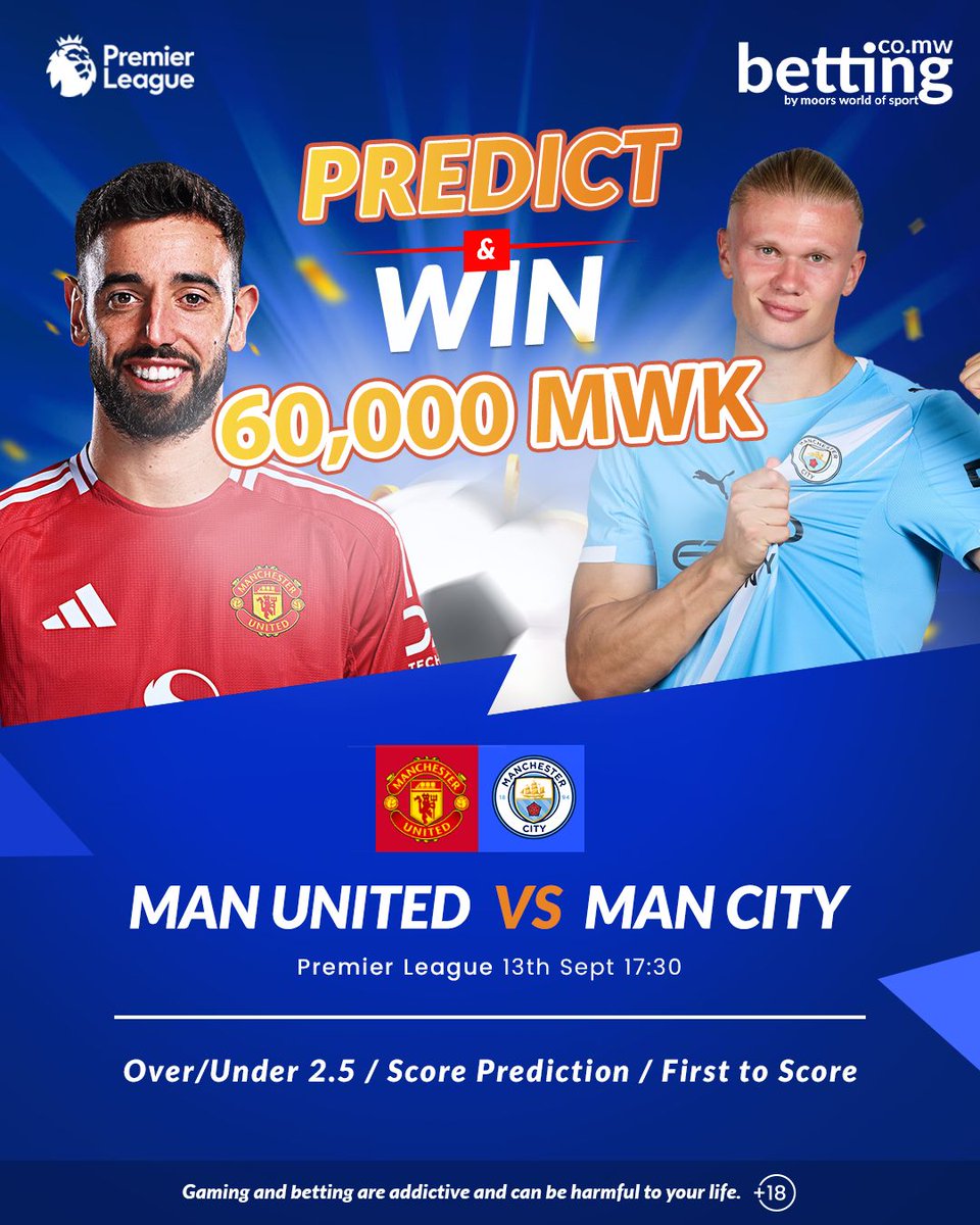 MWOSMalawi's tweet photo. Predict &amp; WIN ! ⚽🔥
Grab your share of MWK 60,000 in FREEBETS! 

30 lucky winners will each score a MWK 2,000 FREEBETS

1️⃣ Comment your match prediction
2️⃣ Like, tag &amp; share 
3️⃣ Add your User ID

🔞Play responsibly. 
#MWOS #TheHomeOfSports #guessscore #predictscore #quiztime https://t.co/bHRMkONgfV