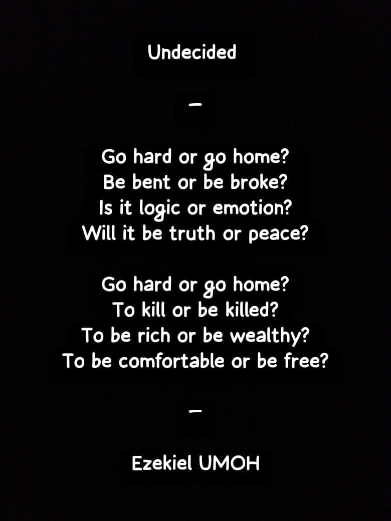 tieumoh21's tweet photo. For DAY 253/365✅
—Undecided—
Power with Power ✨✍🏽⚖️
#PowerWithPower #Day253 #Poetry #mystery #thoughts #life #quotes #EzekielUMOH https://t.co/bwOGosNOJe