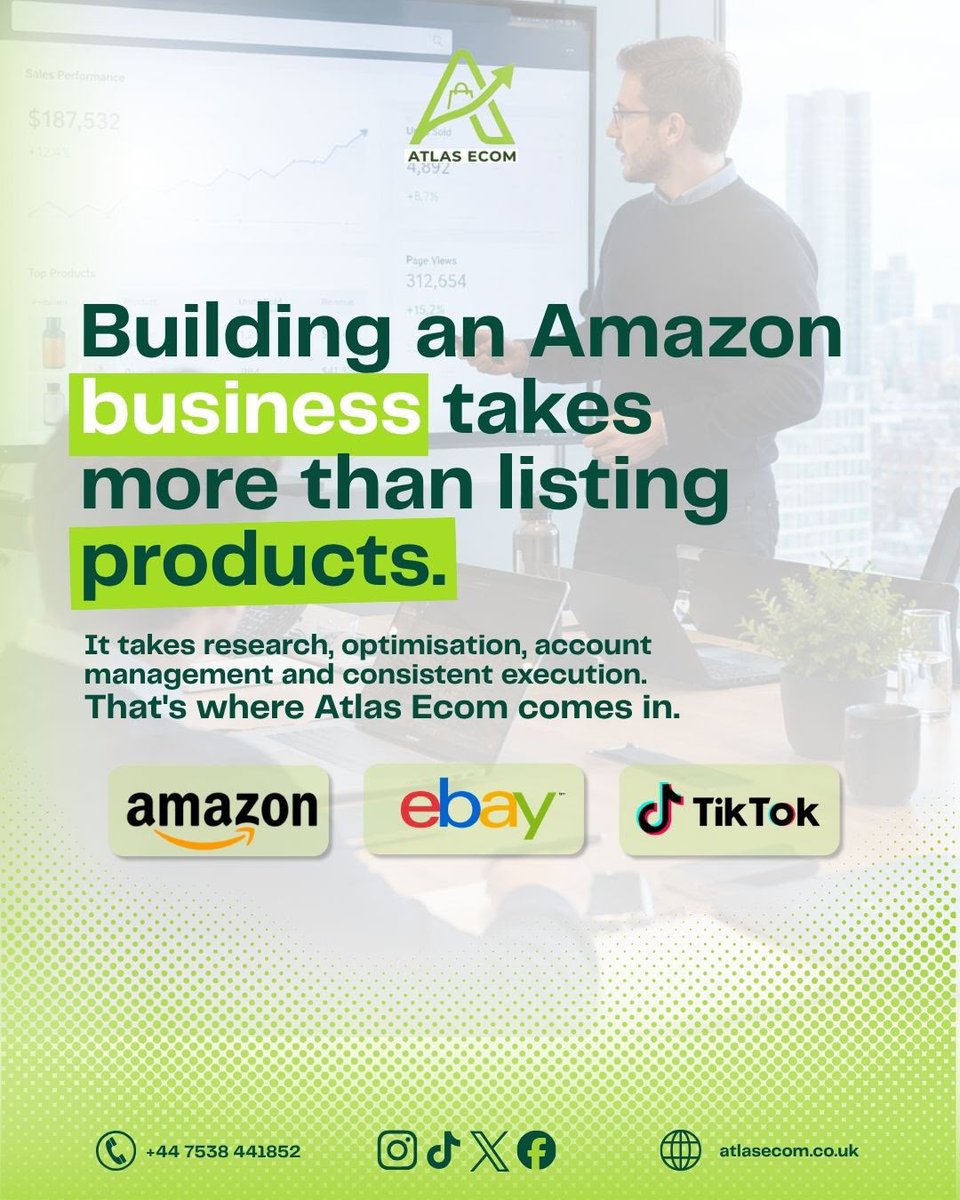 Atlasecomuk's tweet photo. BUILD YOUR AMAZON BUSINESS.

Research_Optimisation_Management_ Growth
That's where Atlas Ecom comes in.

#AmazonFBA #AmazonBusiness #Ecommerce #AtlasEcom https://t.co/Zfwjdyz0kL