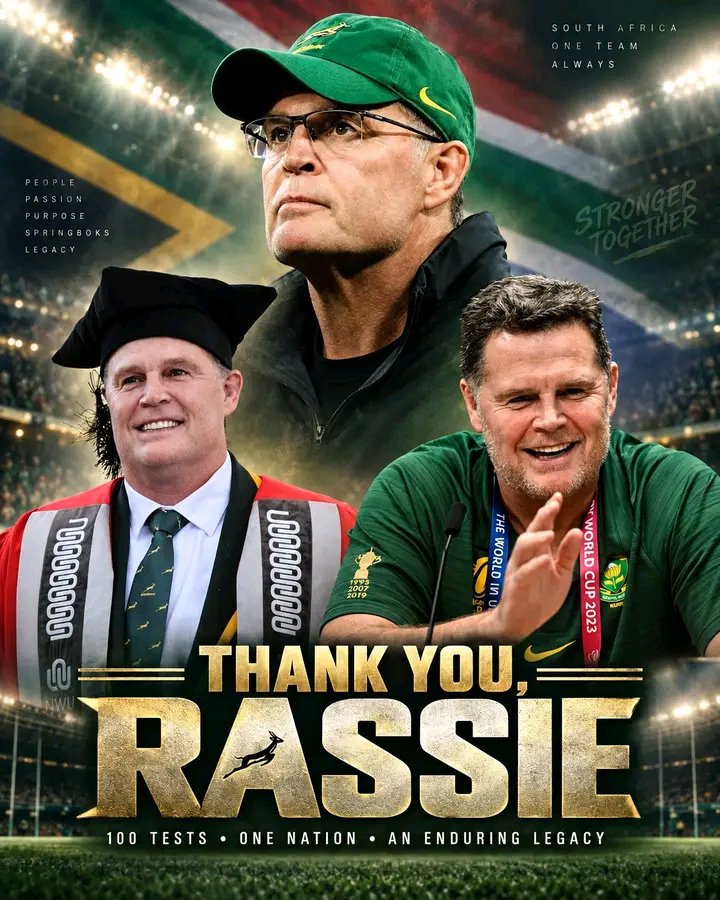 scrumming_ten's tweet photo. 🥳🥳 Today will be Rassie Erasmus' 100th test match as either head coach or director of rugby of the Springboks 🍻🍻

A man who took a team ranked 7th in the world back in 2018 to back-to-back World Cups 🏆🏆 https://t.co/z6LAWc8IQp