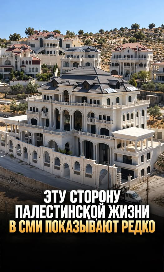 NarbutTanya's tweet photo. «Невыносимая палестинская бедность»: израильтяне просто взяли камеру и поехали фотографировать
Израильская организация Regavim решила не спорить о «палестинской бедности» цифрами. Её представители взяли камеры и на один день отправились по палестинским населённым пунктам Иудеи и Самарии.
Результатом стал 206-страничный фотоотчёт «Real Estate Under Occupation».
В Шукбе, к западу от Рамаллы, авторы показали частное поместье на участке около 4 800 м² — с бассейном, благоустроенной территорией, гостевыми павильонами и большим внутренним двором.
В Нахалине, возле Вифлеема, они сфотографировали усадьбу примерно на 1 120 м²: семь балконов, башня, фонтан, декоративный бассейн и озеленённые террасы.
В Хирбет-Зифе, в районе Хеврона, в объектив попали крупные частные комплексы с бассейнами, садами, гостевыми помещениями, саунами, фонтанами и системами видеонаблюдения.
Самое любопытное: по утверждению Regavim, ради этих фотографий никто месяцами не разыскивал самые роскошные палестинские дома. Материал для всей книги был отснят всего за один день.
Авторы намеренно оформили проект с иронией, противопоставив эти кадры привычному изображению палестинских территорий исключительно как места нищеты и разрухи.
Конечно, наличие роскошных домов не означает отсутствия бедности. Но фотографии действительно показывают сторону палестинской жизни, которая значительно реже появляется в международных СМИ.
Источник: Regavim