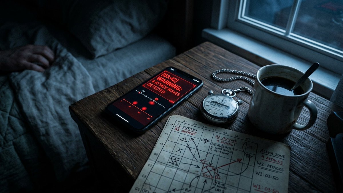 attritionmmo's tweet photo. 03:42 AM. The phone rattles against your wooden nightstand.

4 incoming waves. Time to impact: 18 minutes.

No autoplay. No 'save & exit'. Your alliance is asleep across three different time zones.

If your heart rate just spiked reading this — you are one of us.

The alarm is already set.

#MMO #HardcoreGaming #StrategyGames #GameFi