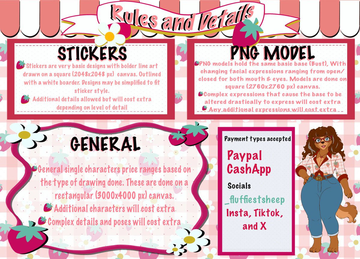 FluffiestBackup's tweet photo. 𓊆ྀི❤︎𝐵𝑒𝓁𝓁𝓈❤︎𓊇ྀི

Commission Sheet/Rules and Details is up and Open~!

Finally got it to a happy point where I’m happy with everything!

#ArtCommissions #Art #Stickers
#PNGmodelArt #OpenCommissions https://t.co/dzcSTmBn6G