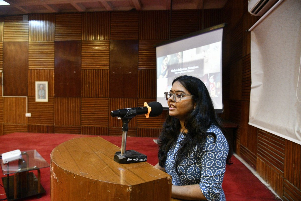 sjmhyd's tweet photo. SPECIAL LECTURE
Ms. Pallavi Baheti, Tagore Fellowship Scholar, brought our Indian Modern Art collection to life with a lecture full of passion, depth, and illuminating insights. Her words reminded us of the power of creativity to connect generations.
#SJM75 #PlatinumJubilee https://t.co/0fYcrWlcw0
