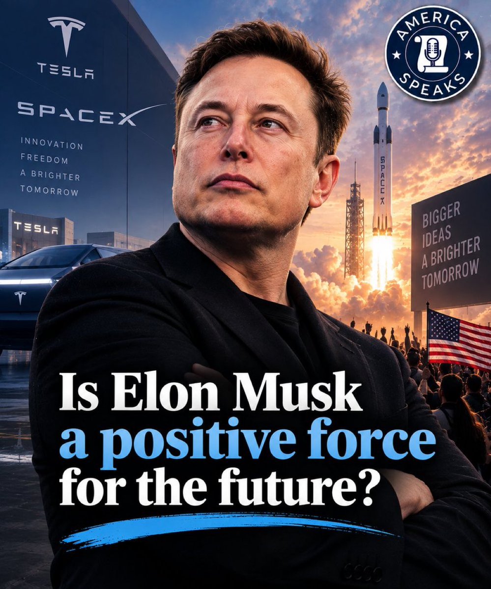 rocketman115083's tweet photo. 🚀 ELON MUSK: VISIONARY OR CONTROVERSIAL FORCE?

With Tesla, SpaceX and his growing influence in technology and public debate, is Elon Musk ultimately a positive force for the future?

A️⃣ YES — A bold innovator 🚀
B️⃣ NO — Too controversial ⚠️

🔥 What’s your take? https://t.co/8bbTGhHlgw