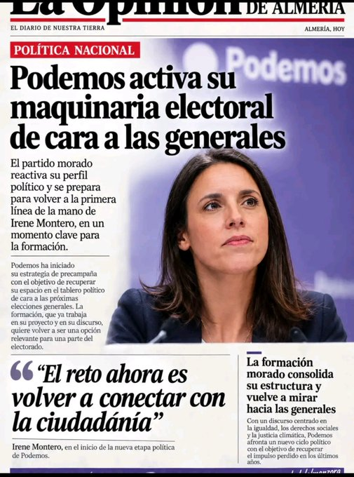 Antonperilon's tweet photo. ¡¡¡Qué gran suerte de tener a alguien, como Irene Montero, que me pueda representar, al 100%!!! https://t.co/qZPz90Ny3H