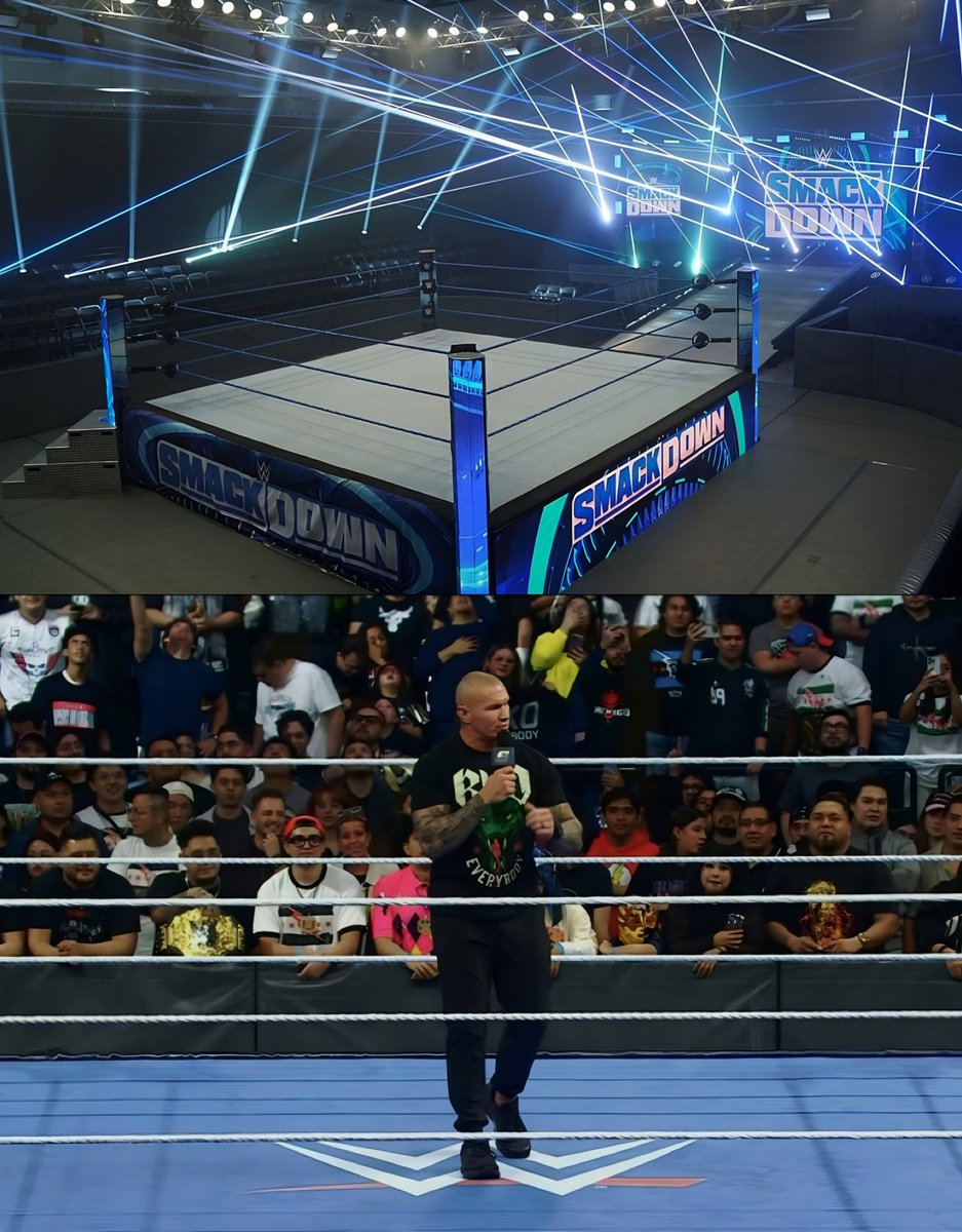 AllDAYZ77's tweet photo. It was actually nice seeing the WWE ring mat without sponsors for once. Sadly, I know this isn’t permanent. 

I don’t really have a problem with sponsors, but WWE NEEDS to bring back the white ring mat for weekly shows.

The blue mat looks awful. 💀

The black mat on RAW is fine—it actually looks decent—but the blue one just doesn’t hit the same.

BRING BACK THE WHITE RING MAT.