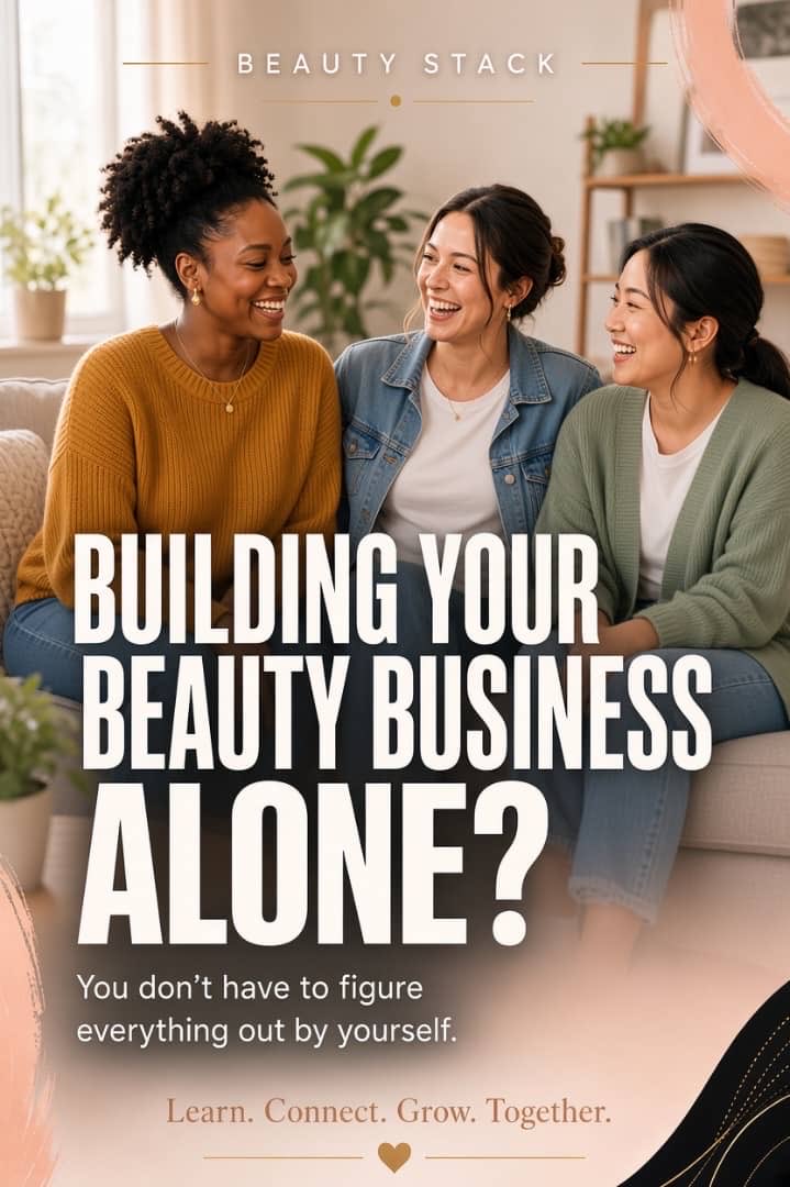 beautystackUK's tweet photo. Building a beauty business can feel lonely.

You’re creating, serving clients, answering DMs, chasing bookings, and figuring things out as you go.

And sometimes, you just wish you had people who get it.

That’s why community matters. 🫶🏽

You don’t have to build alone. https://t.co/SCCFG9HOb3