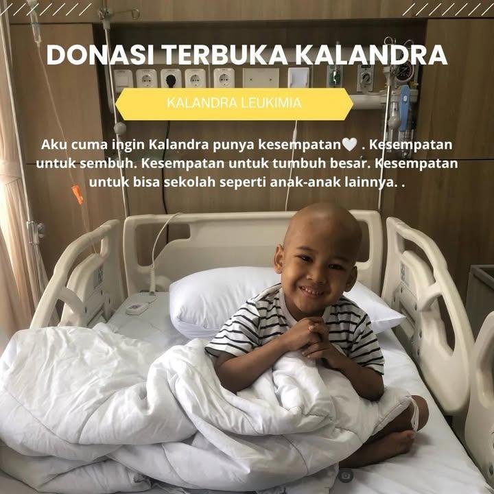 LiaAfri03881071's tweet photo. 💛 DONASI TERBUKA UNTUK KALANDRA
Pejuang Kecil Melawan Leukemia

Aku cuma ingin Kalandra punya kesempatan ❤️
Kesempatan untuk sembuh.
Kesempatan untuk tumbuh besar.
Kesempatan untuk bisa sekolah seperti anak-anak lainnya.
Mari bersama-sama memberikan kesempatan dan harapan untuk Kalandra.
Berapapun donasinya, sangat berarti untuk perjuangan Kalandra.
Semoga setiap kebaikan menjadi jalan kesembuhan untuk Kalandra. Aamiin. 🤲❤️

Donasi Scan QR dibawah