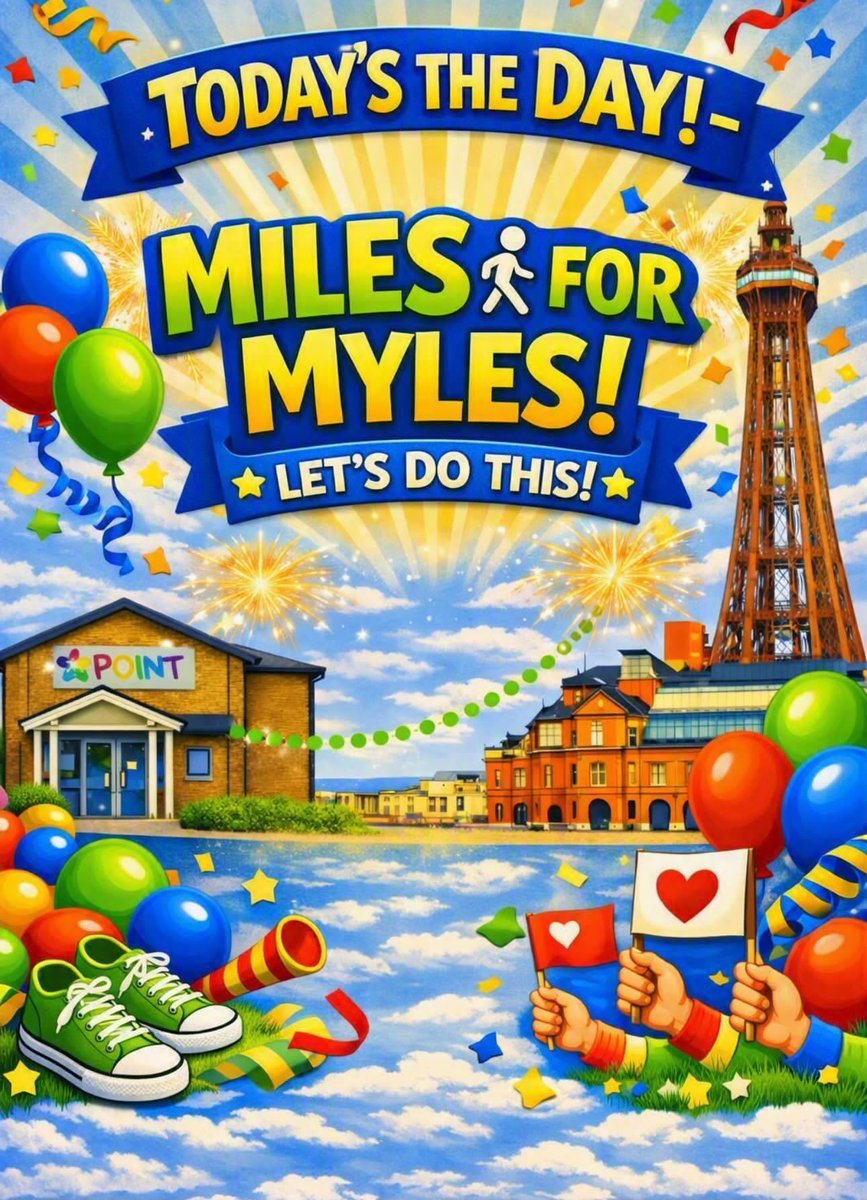 pointsend's tweet photo. Our fundraisers have left Blackburn in the rain to complete Day 2 of our Mile for MYLES fundraiser. Every penny counts so whether its a £1 or a £10 please do support this incredible 60 mile challenge. Let's get em over the £3K today!  @BBCLancashire 
https://t.co/5njxfmVNra https://t.co/qzI7aZN21d