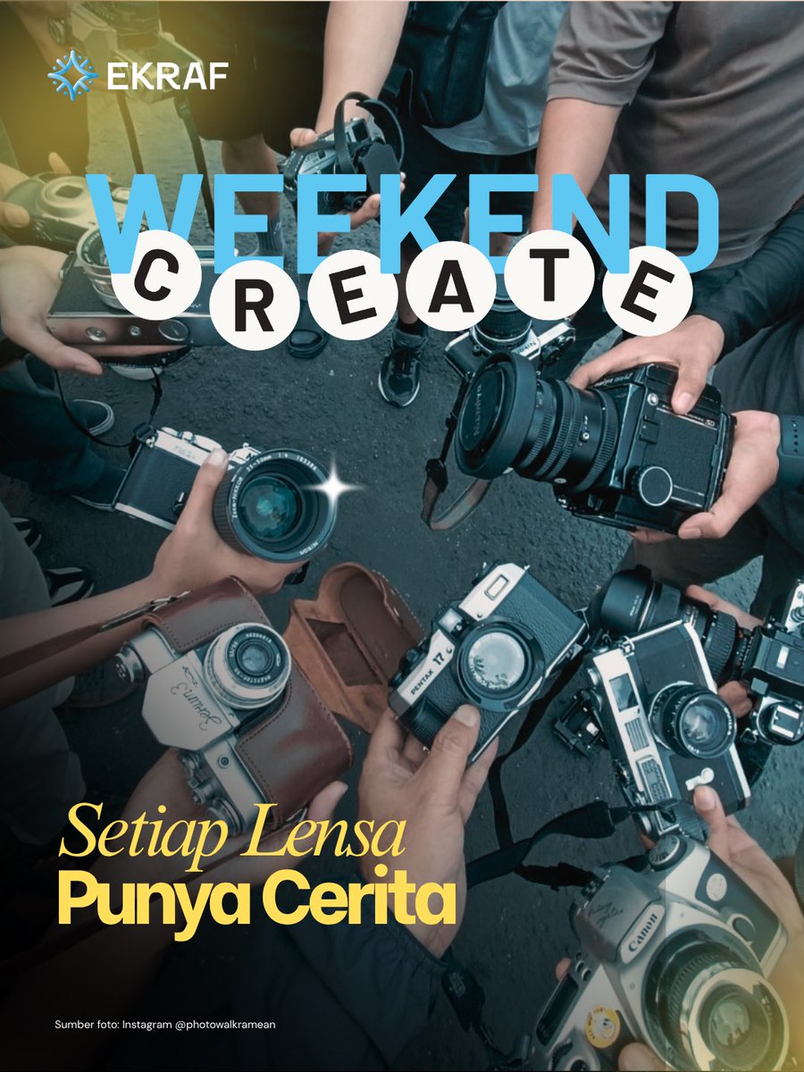 ekraf_ri's tweet photo. Dari satu roll film, bisa lahir banyak cerita. ποΈπΈ
Yuk, kenalan lebih dekat dengan Photowalk Ramean!
#WeekendCreate #NewEngineofGrowth
#Ekraf #EkonomiKreatif https://t.co/XHAs5lhDuD