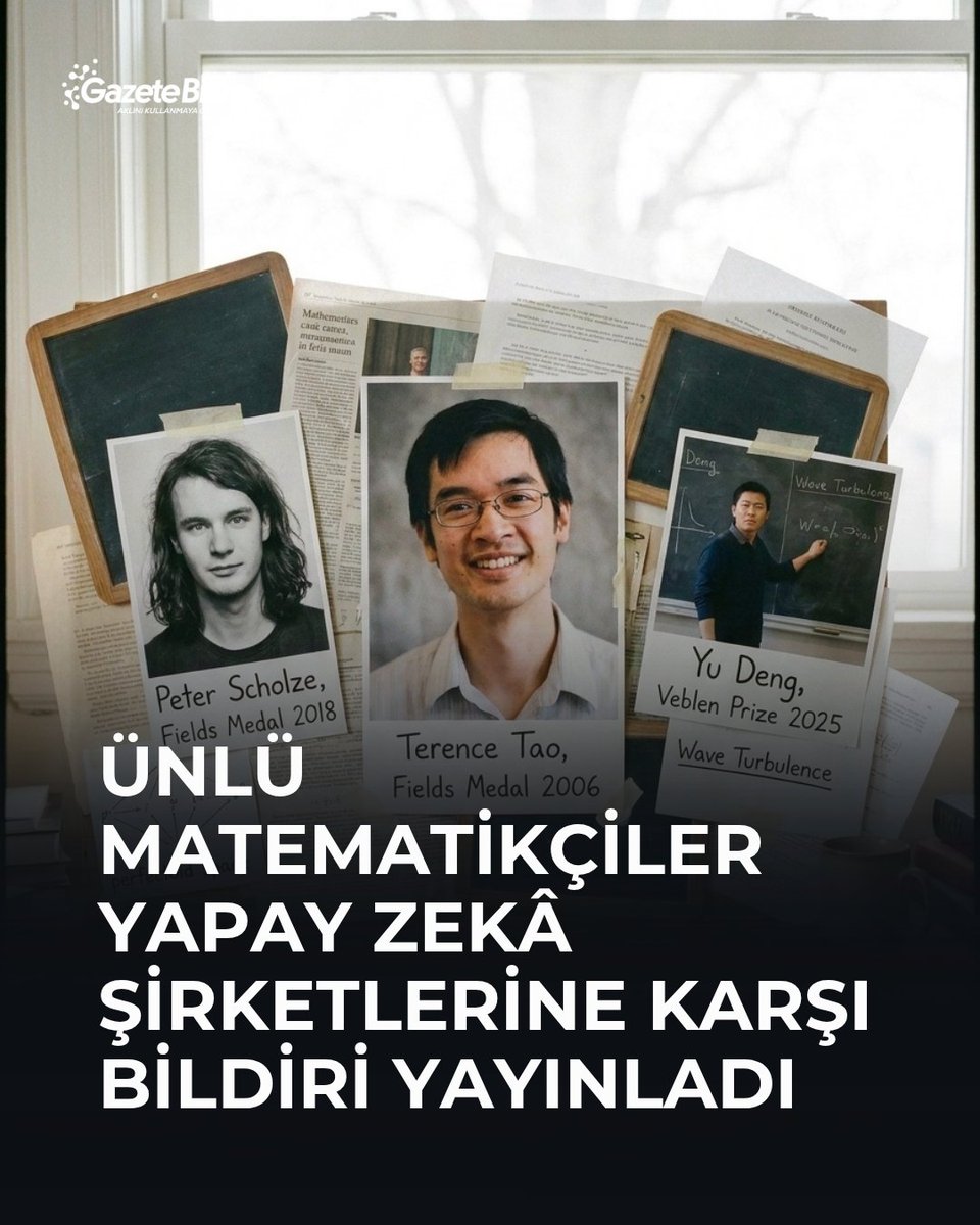 GazeteBilim's tweet photo. 📍25 Fields madalyalı matematikçiden ortak bildiri: Yapay Zekâ şirketleri ile matematik topluluğunun hedefleri derin bir uyumsuzluk içinde…

🗨Matematik dünyasının en prestijli ödülü kabul edilen Fields Madalyası sahibi 25 matematikçi, Yapay Zekâ (AI) şirketlerinin matematiksel problemleri çözme yarışının matematik bilimine ve topluluğuna zarar verebileceği uyarısında bulunan ortak bir bildiri yayımladı.

Aralarında Terence Tao, Peter Scholze ve 2026 Fields Madalyası kazananı Yu Deng gibi isimlerin de bulunduğu 25 ilk imzacının kaleme aldığı “Matematikte Yapay Zekânın Ağır Uyumsuzluğu” (A Severe Misalignment of AI in Mathematics) başlıklı açık mektup, matematik topluluğu ile teknoloji şirketleri arasındaki yaklaşım farkını gözler önüne seriyor.

“Problem çözmek asıl hedef değil, bir araçtır”
Bildiride, Büyük Dil Modellerinin (LLM) son aylarda matematik alanında gösterdiği kayda değer ilerleme ve açık problemleri çözme yeteneği kabul edilmekle birlikte, şirketlerin bu başarıları birer benchmark (başarım ölçütü) ve gösteri aracı olarak kullanması eleştiriliyor.

Matematikçiler, teknoloji şirketlerinin hedefleri ile matematik topluluğunun amaçlarının ciddi şekilde çeliştiğini belirterek şu noktalara dikkat çekiyor:

Kavramsal Anlayışın Erimesi: Matematikte problem çözmek; kavramsal kavrayışa, derin fikirlere ve sezgilere ulaşmak için yalnızca bir araçtır. Şirketlerin sürekli “kaç çözülmemiş problemin çözüldüğüne” odaklanması, yeni fikirlerin yetiştiği verimli toprağı yok etme riski taşımaktadır.

Telif ve Akademik Etik Riskleri: Yapay zekâ sistemleri tarafından hızla ve atıf yapılmaksızın üretilen kanıtlar; akran denetimi (peer review), fikirlerin aktarımı ve yazım süreçlerini by-pass etmektedir. Bu durum, akademik hırsızlık ve atıf erozyonu gibi sorunları beraberinde getirmektedir.

Bilgi Aktarım Zincirinin Kopması: Yapay zekâ doğru ve yeni fikirler üretse bile, insan matematikçilerin bu fikirleri geliştirip matematik külliyatına entegre etmemesi halinde bu fikirler tam anlamıyla “canlanamaz” ve nesiller arası bilgi aktarımı kopma noktasına gelebilir.

Zihinsel emeğe yönelik genel bir tehdit
Fields Madalyalı isimler, bu durumun sadece matematikle sınırlı olmadığını, genel olarak tüm zihinsel ve entelektüel emeğe yönelik yapısal bir tehdit oluşturduğunu vurguluyor. İnsanlığın devasa bilgi birikimi üzerinde eğitilen yapay zekâ sistemlerinin, bu süreçlerin çıktılarını doğrudan üretmeye başlamasının araç ile amaç arasındaki bağı kopardığı ifade ediliyor.
Bildiriyi imzalayan matematikçiler yapay zekânın tamamen reddedilmesini savunmadıklarını, aksine sorumluca yönlendirildiği takdirde gerçek matematiksel anlayışı hızlandırma potansiyeli taşıdığını belirtiyor. Ancak hem matematik topluluğunu hem teknoloji şirketlerini hem de toplumu bu uyumsuzlukla bir an önce yüzleşmeye çağırıyorlar.

Tamamı: https://t.co/I9I9oqaAs3