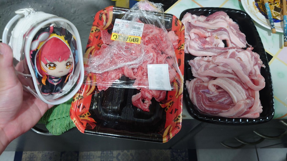 rss930426's tweet photo. 友人の家で焼肉パーティーが開かれた😆
#つな友　#猫汰つな https://t.co/9P0c1Bub9p